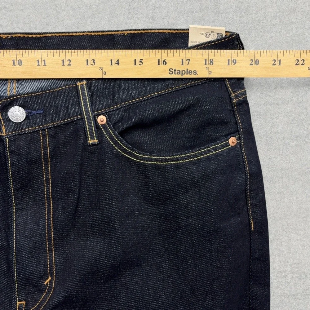 Levi's 514 Jeans Mens 38x30 Dark Indigo Blue Denim Straight Fit Stretch Modern
